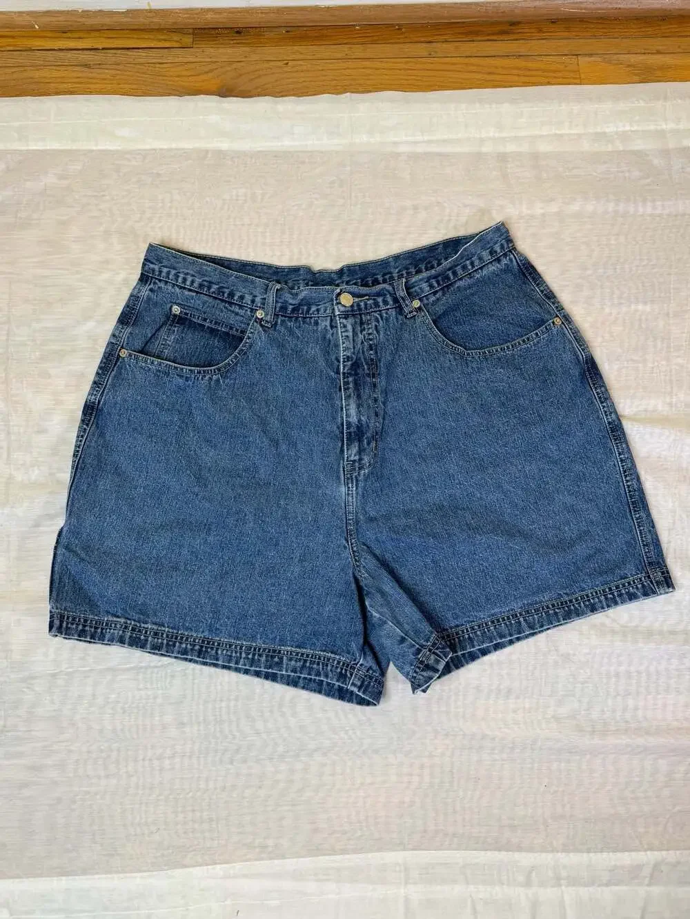 Xhilaration Denim Blue High Rise Carpenter Shorts Size 20W